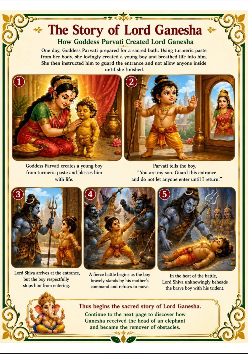 Creation of Ganesha
