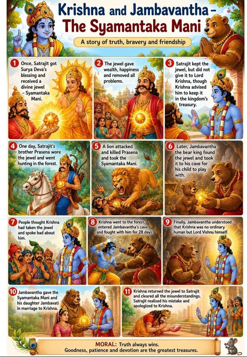 Krishna and Jambavantha